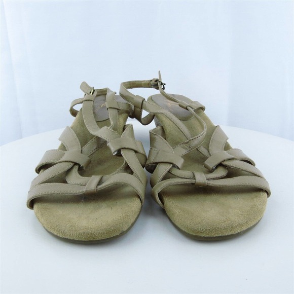 Aerosoles Women Strappy Shoe Ready Yet Go Brown Synthetic Buckle Size 8.5 Medium - Picture 2 of 10